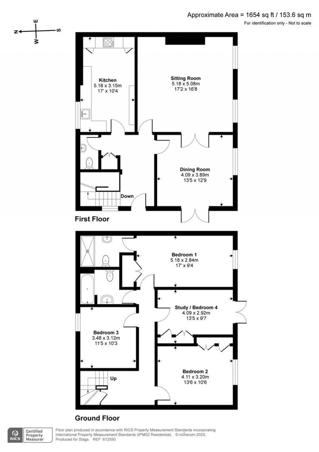 Floorplans For The Orangery, Oxton House, Nr Kenton