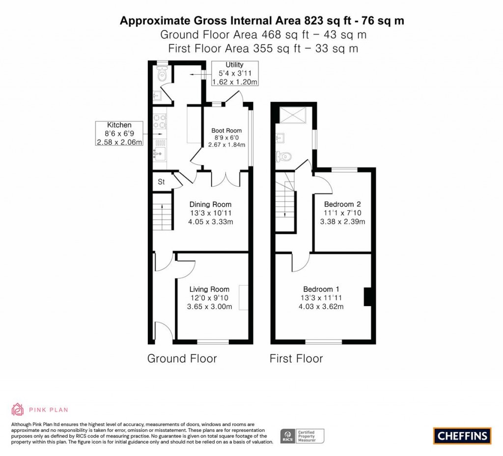 Floorplans For Catharine Street, Cambridge