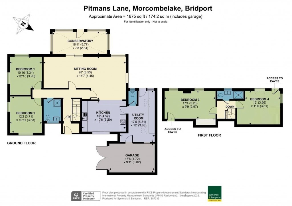 Floorplans For Pitmans Lane, Morcombelake, Bridport