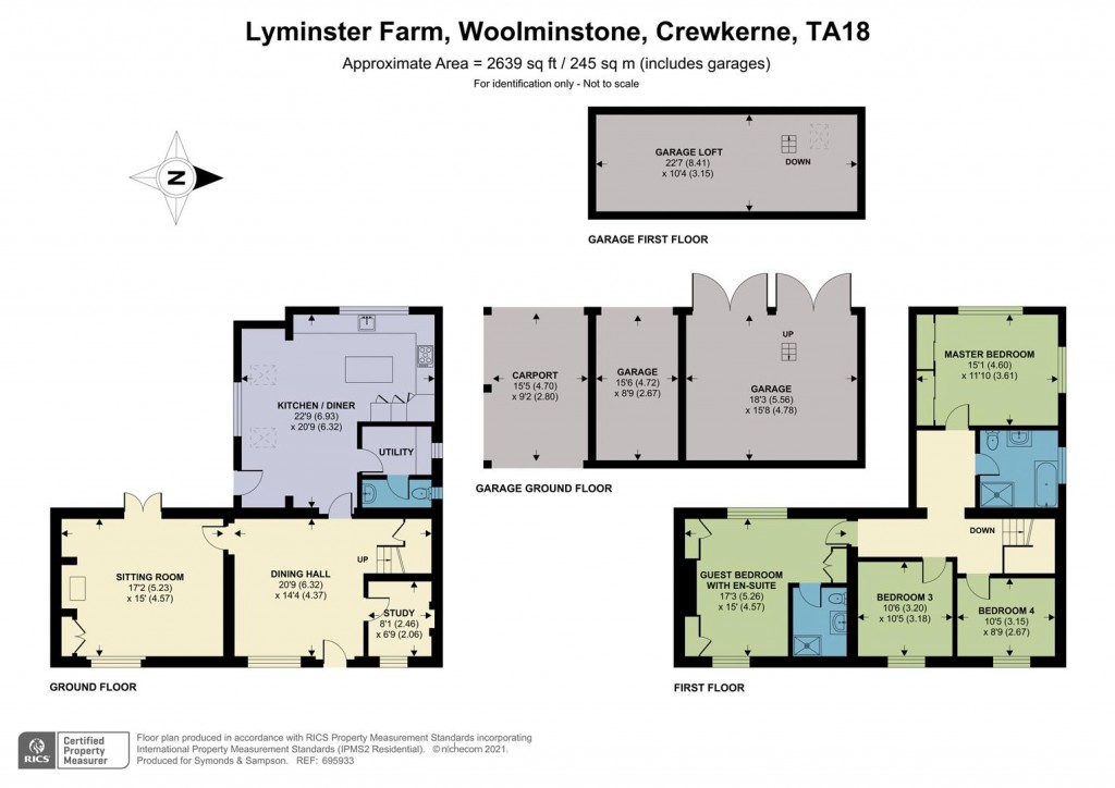 Floorplans For Woolminstone, Crewkerne, Somerset