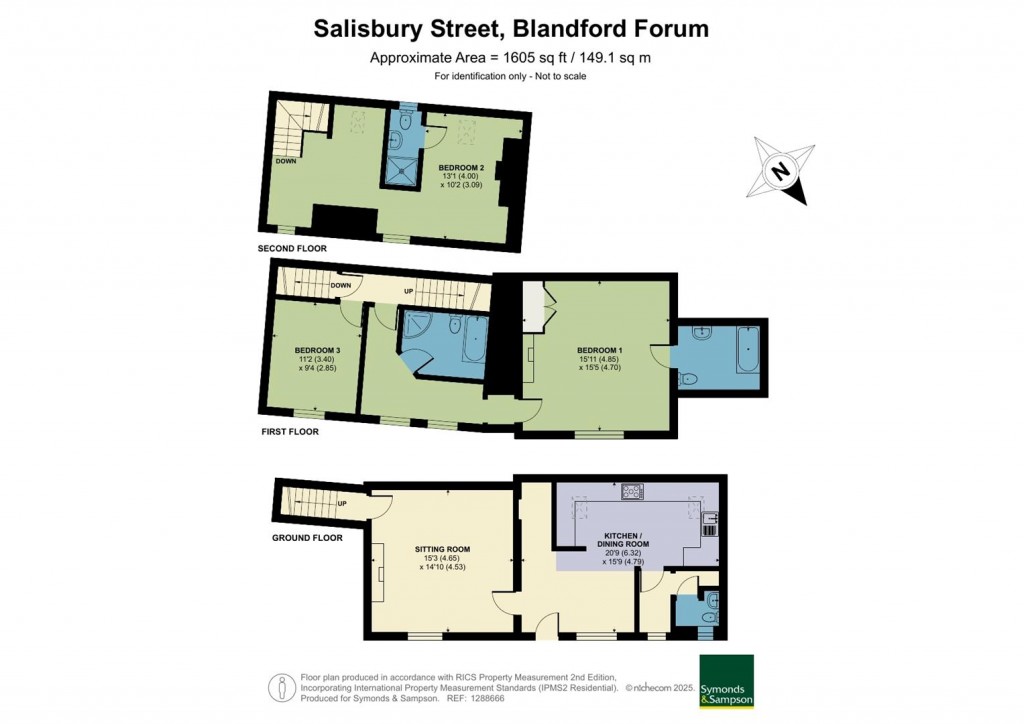 Floorplans For Salisbury Street, Blandford Forum
