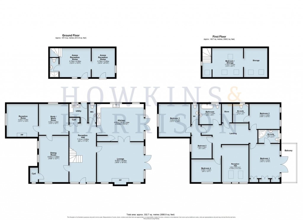 Floorplans For Church Street, Appleby Magna, Swadlincote
