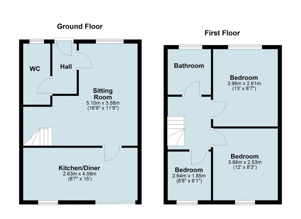 Floorplans For Barnsley Close, Atherstone, CV9