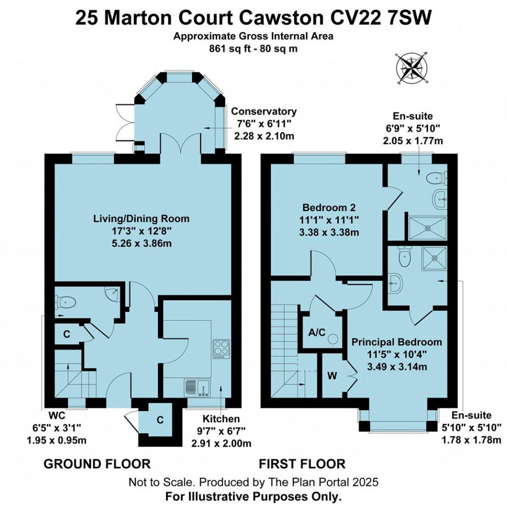 Floorplans For Marton Court, Cawston, Rugby, CV22