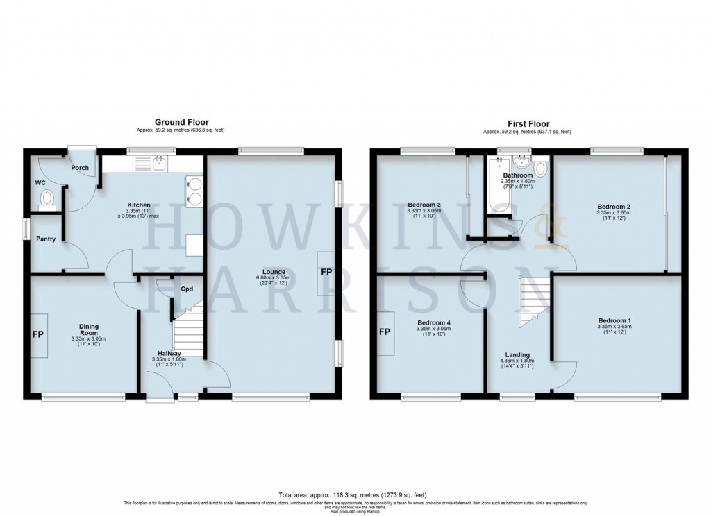 Floorplans For High Street, Measham, DE12