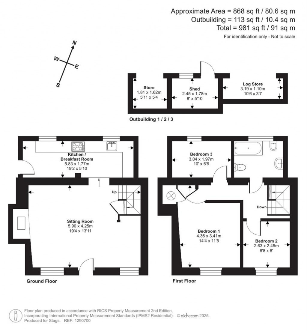 Floorplans For Ponsworthy, Newton Abbot