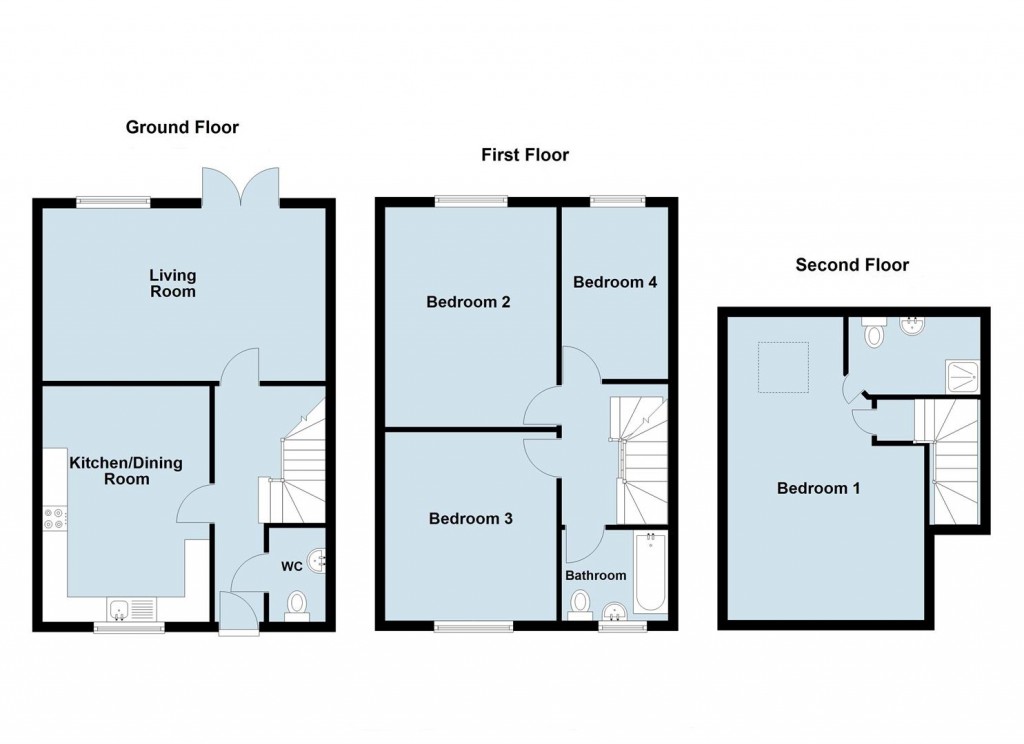 Floorplans For Derbyshire Drive, Northampton, NN2