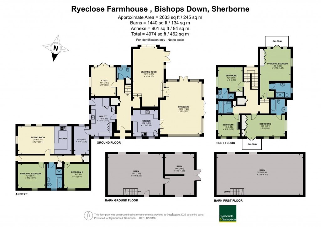 Floorplans For Bishops Down, Sherborne, Dorset