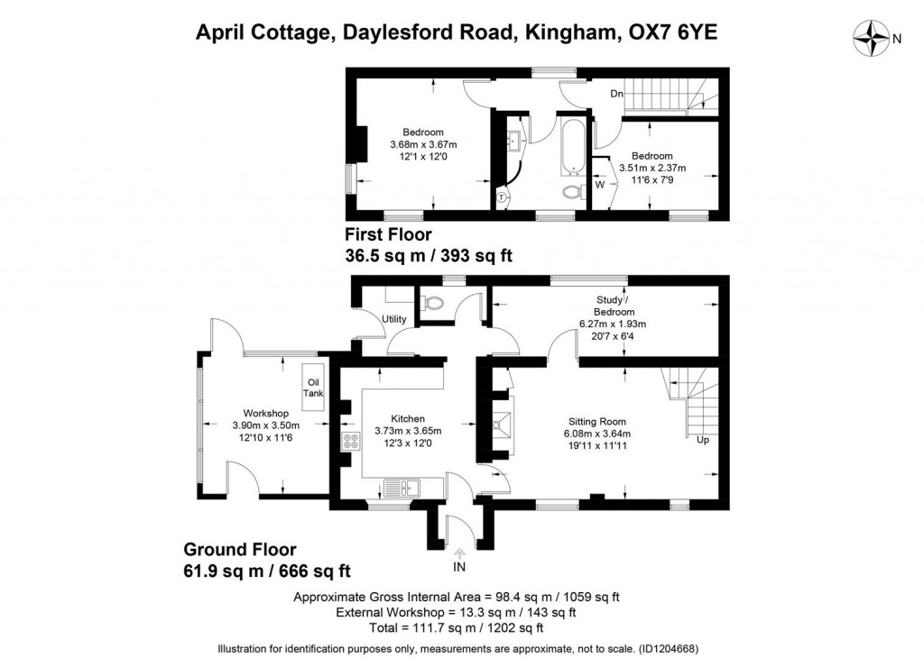 Floorplans For Kingham, Oxfordshire