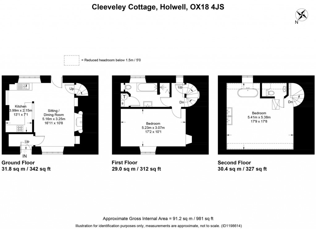 Floorplans For Holwell, Burford, Oxfordshire