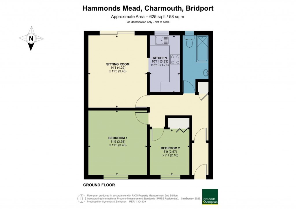 Floorplans For Hammonds Mead, Charmouth, Bridport