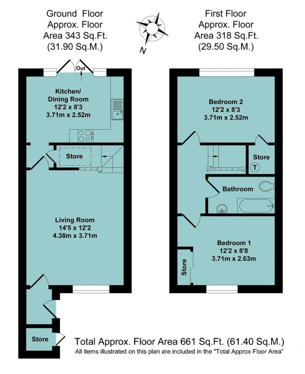 Floorplans For Canterbury Close, Banbury