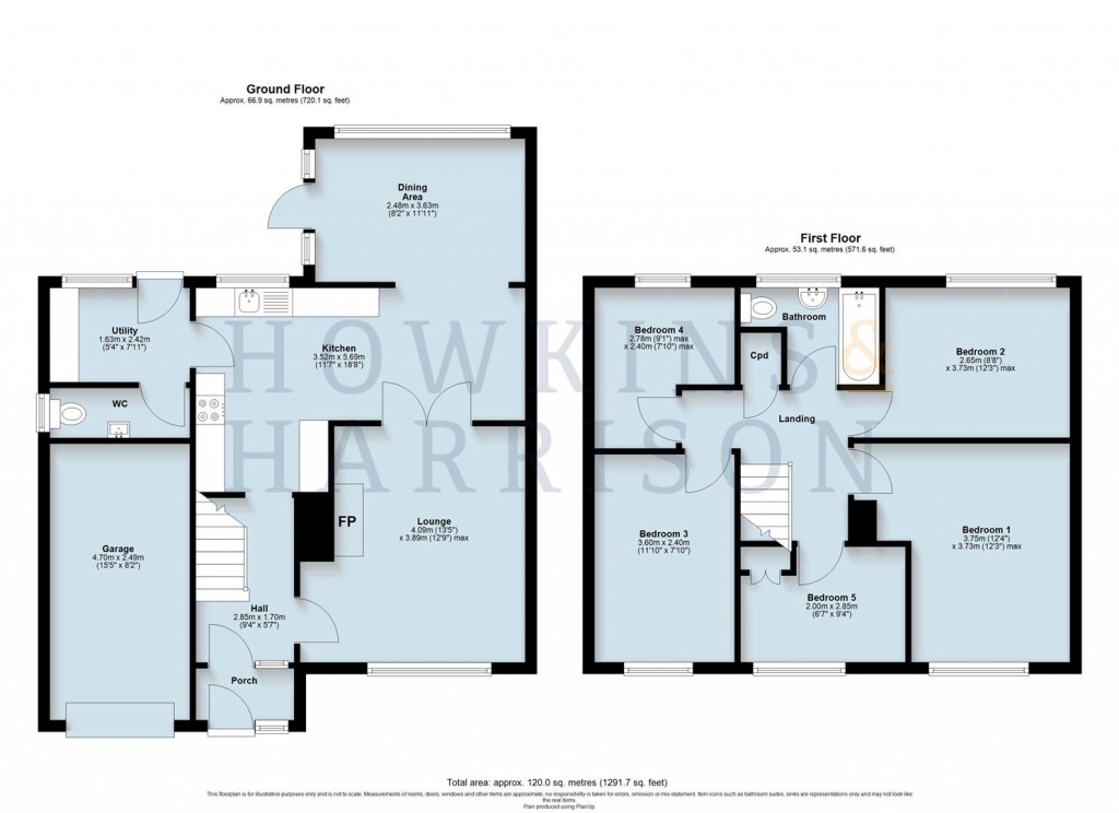Floorplans For Windmill Close, Ashby-De-La-Zouch, LE65