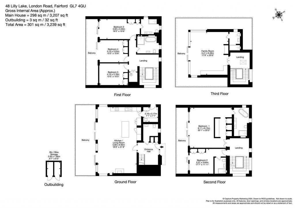 Floorplans For Cotswold Waters, London Road, Fairford