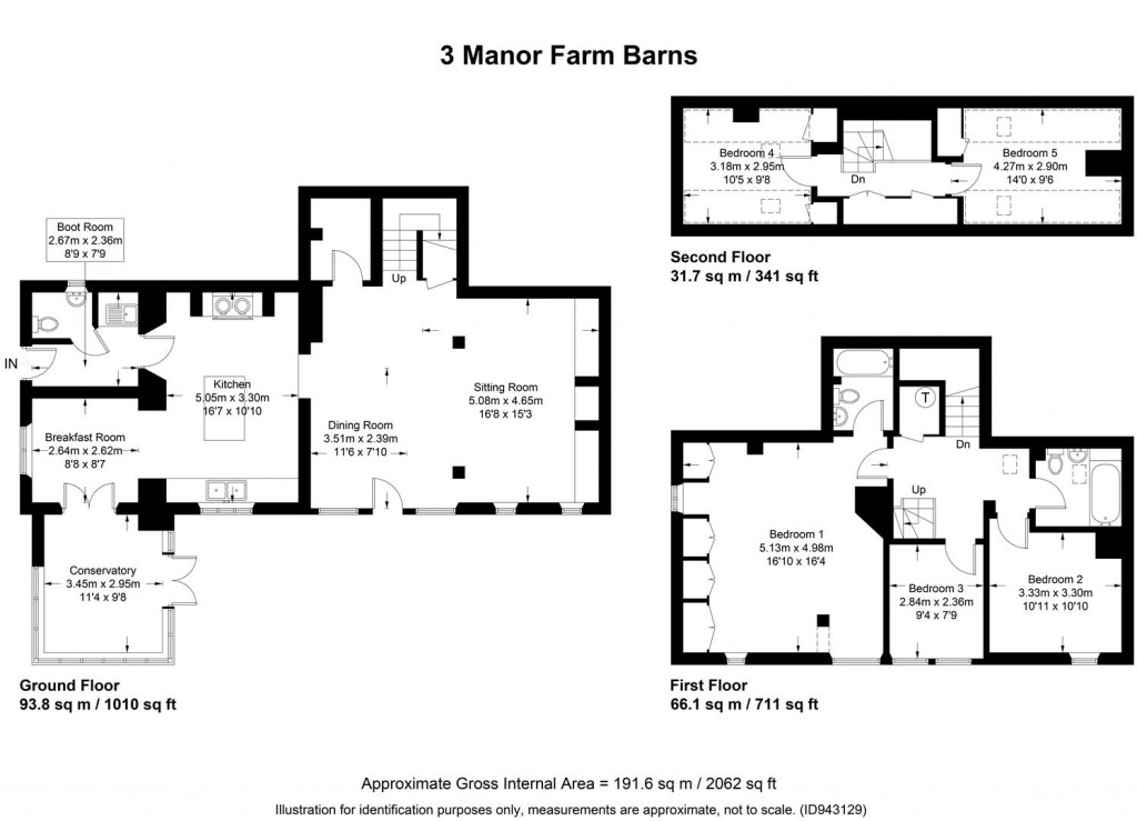 Floorplans For Fulbrook, Burford, Oxfordshire