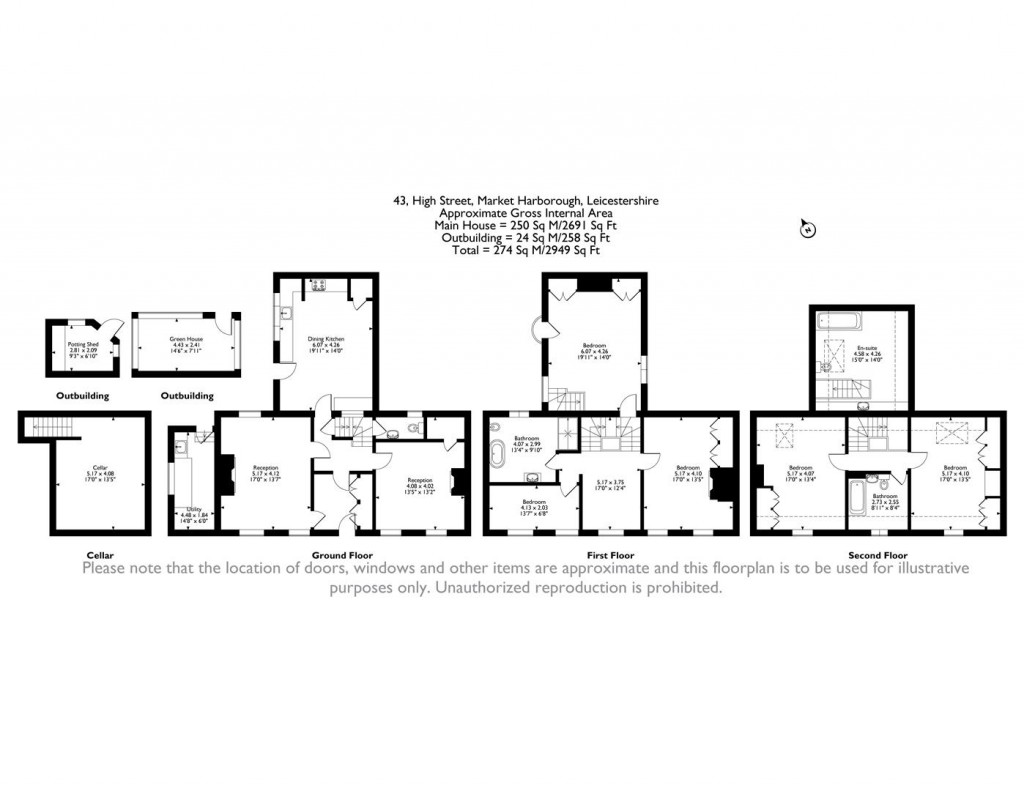 Floorplans For High Street, Hallaton, Market Harborough