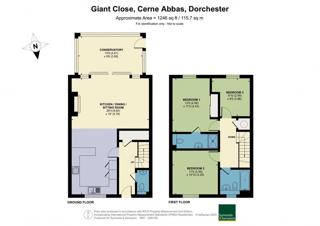 Floorplans For Giant Close, Cerne Abbas, Dorchester