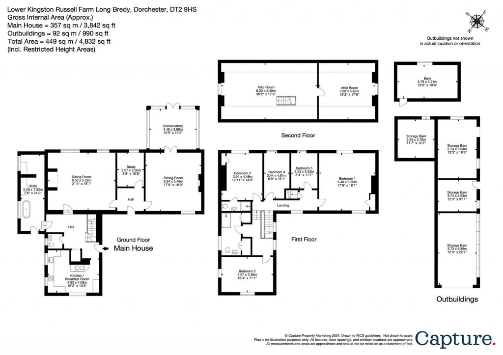 Floorplans For Lower Kingston Russell Farm, Long Bredy