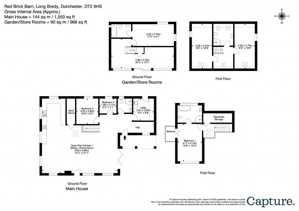 Floorplans For Lower Kingston Russell Farm, Long Bredy