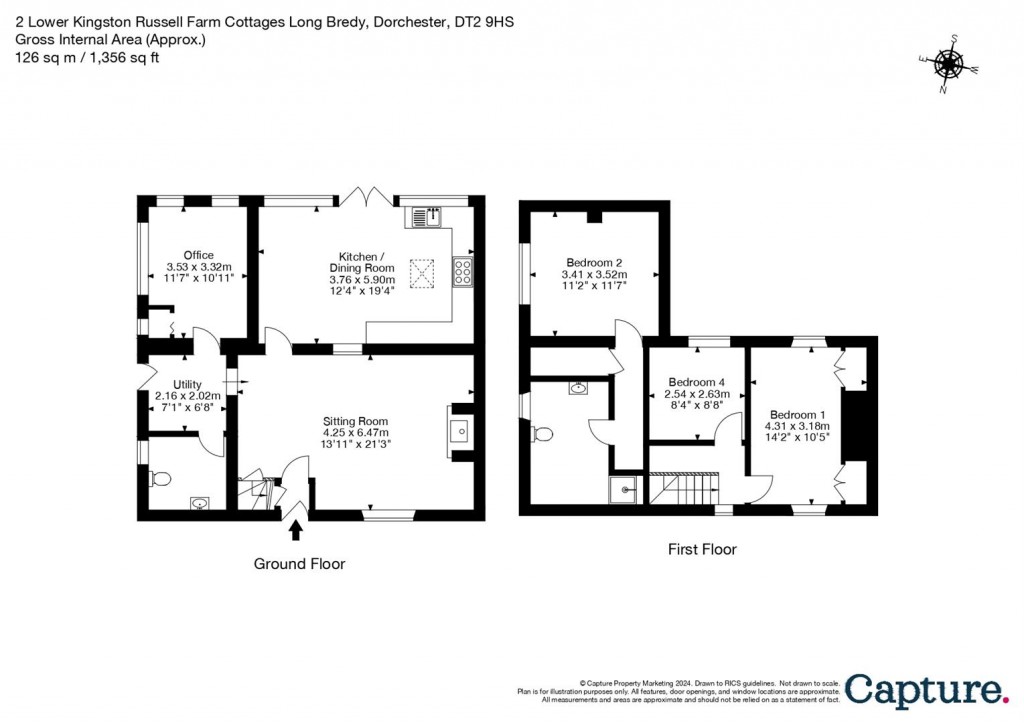 Floorplans For Lower Kingston Russell Farm, Long Bredy