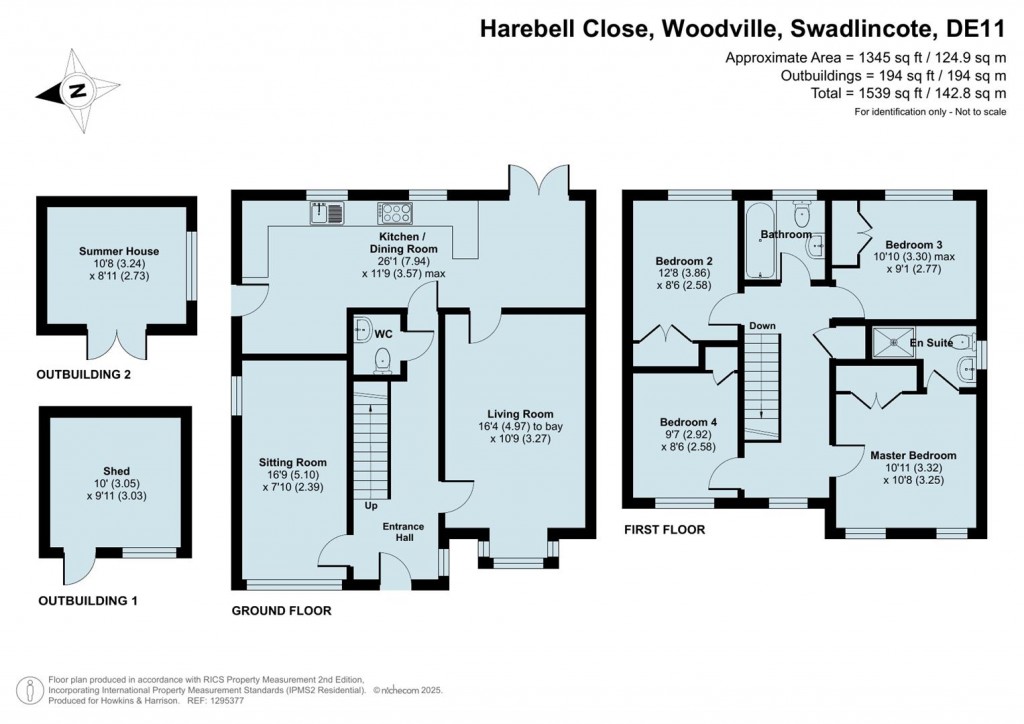 Floorplans For Harebell Close, Woodville, DE11