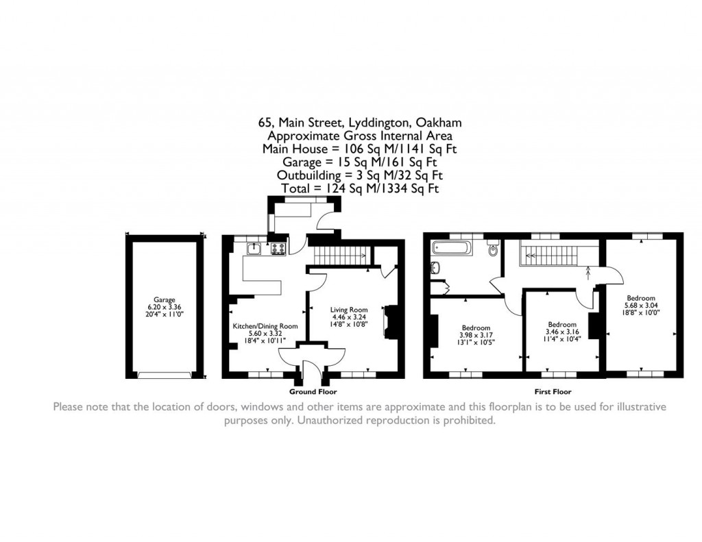 Floorplans For Main Street, Lyddington, Rutland