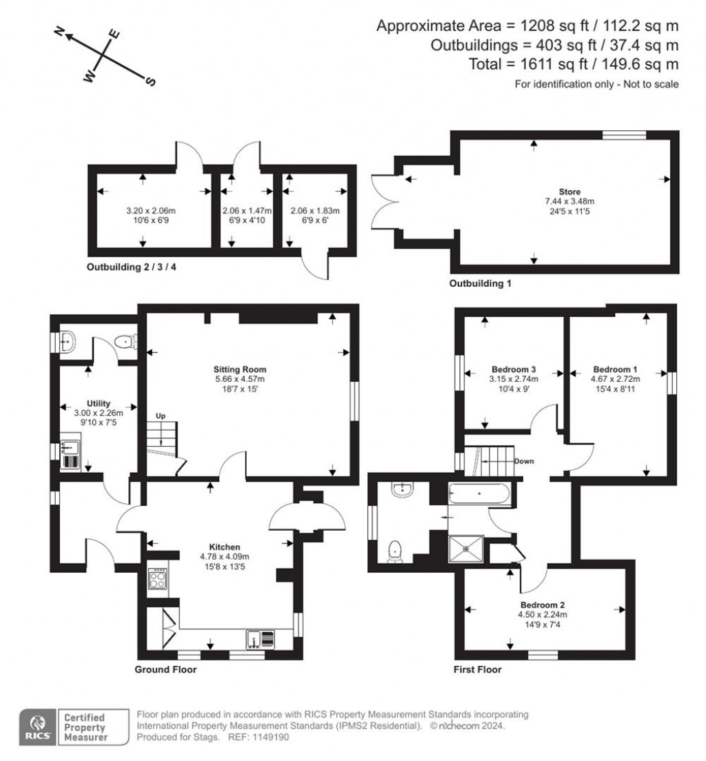 Floorplans For Townsend Cottages, Winsford, Minehead