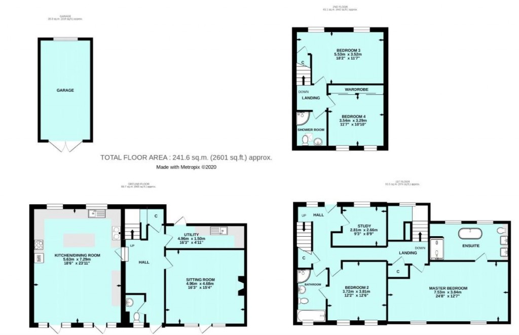 Floorplans For Mill Lane, Ashill, Cullompton