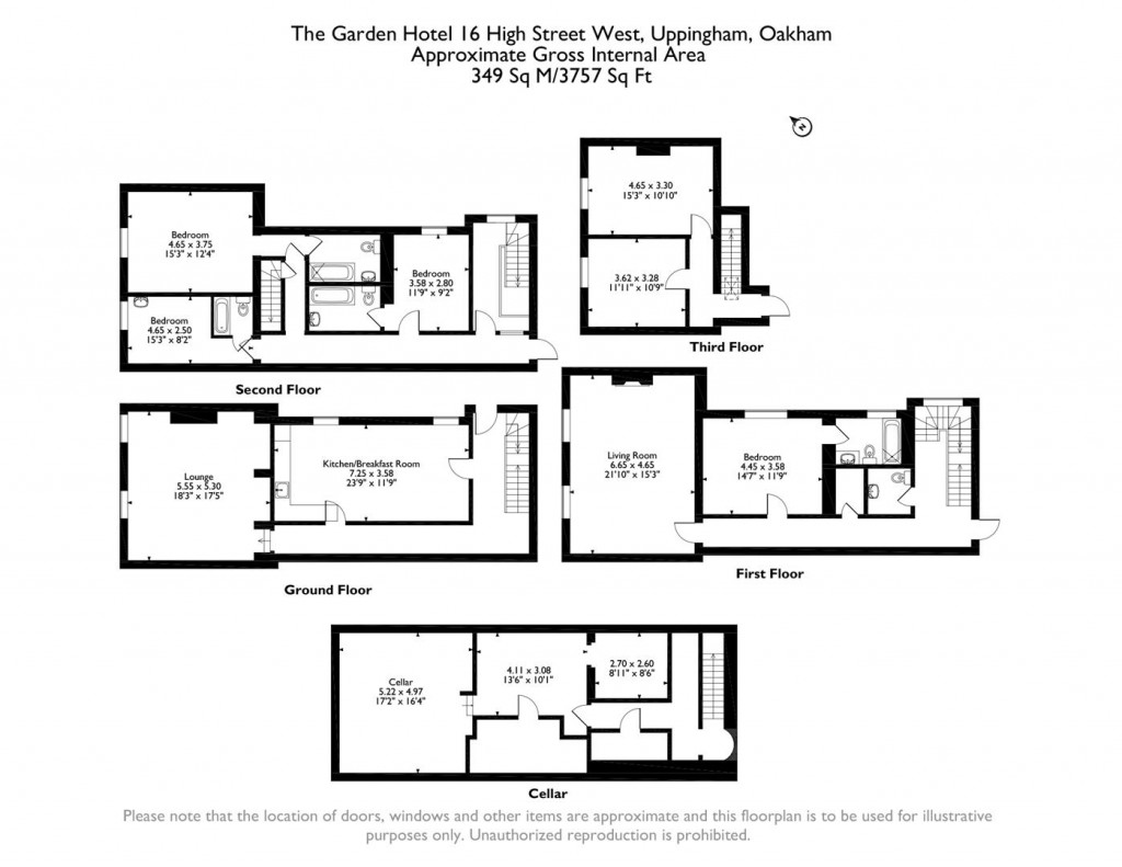 Floorplans For High Street West, Uppingham, Rutland
