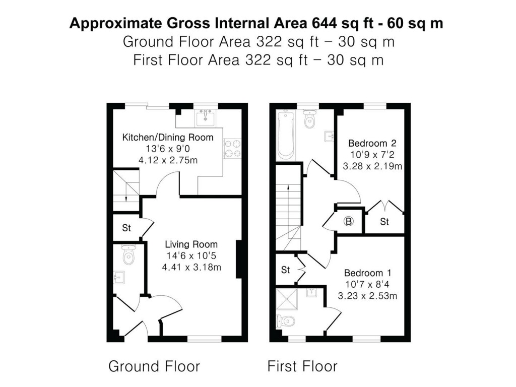Floorplans For Harris Yard, Saffron Walden