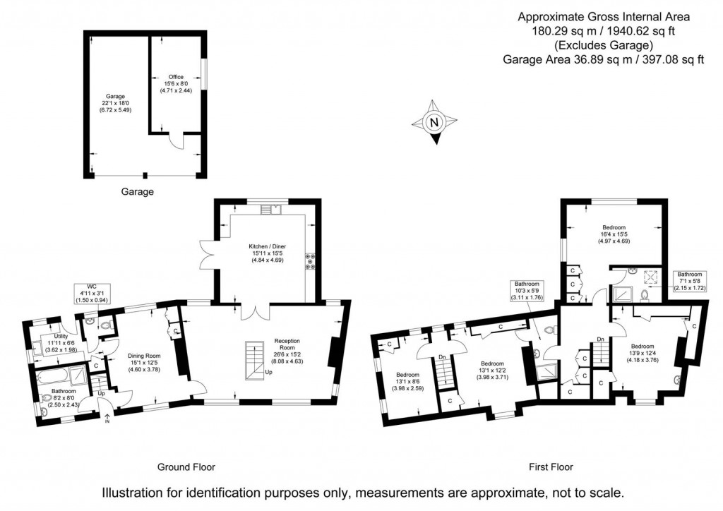 Floorplans For Manor Lane, Great Chesterford, Saffron Walden