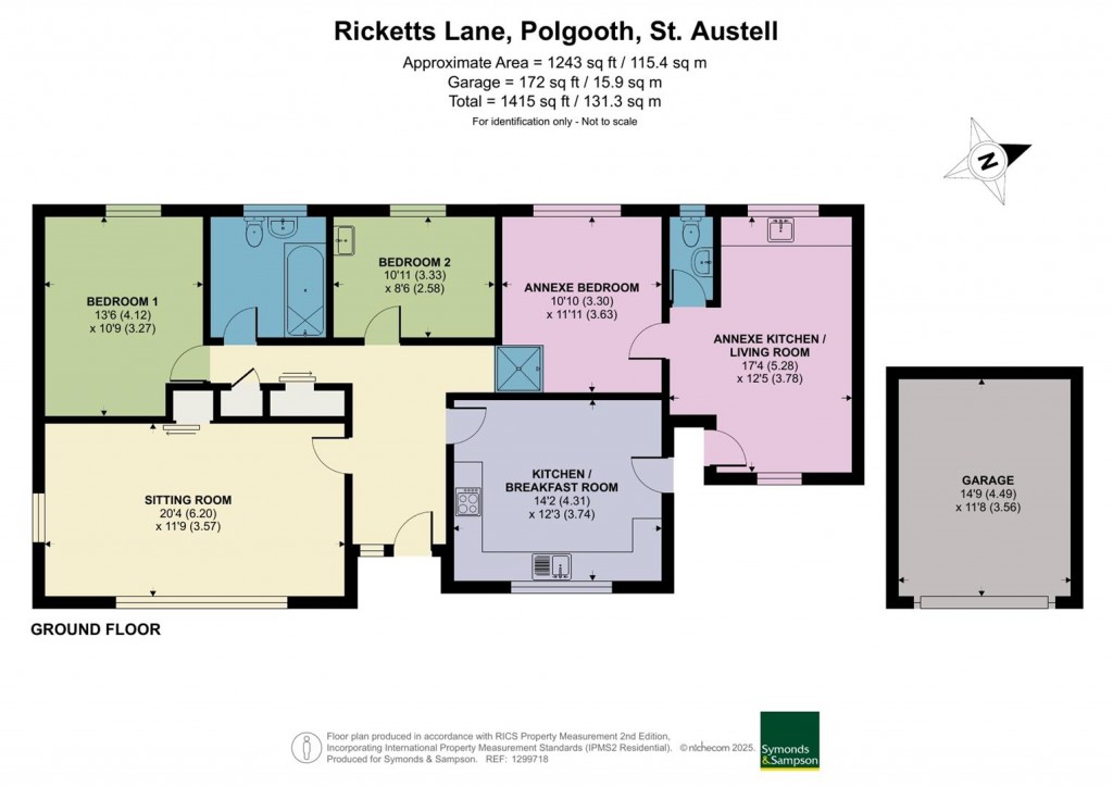 Floorplans For Ricketts Lane, Polgooth