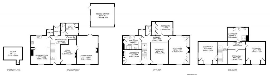 Floorplans For Hillcrest House, Husbands Bosworth, Lutterworth