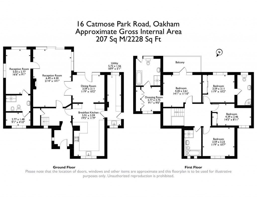 Floorplans For Catmose Park Road, Oakham, Rutland