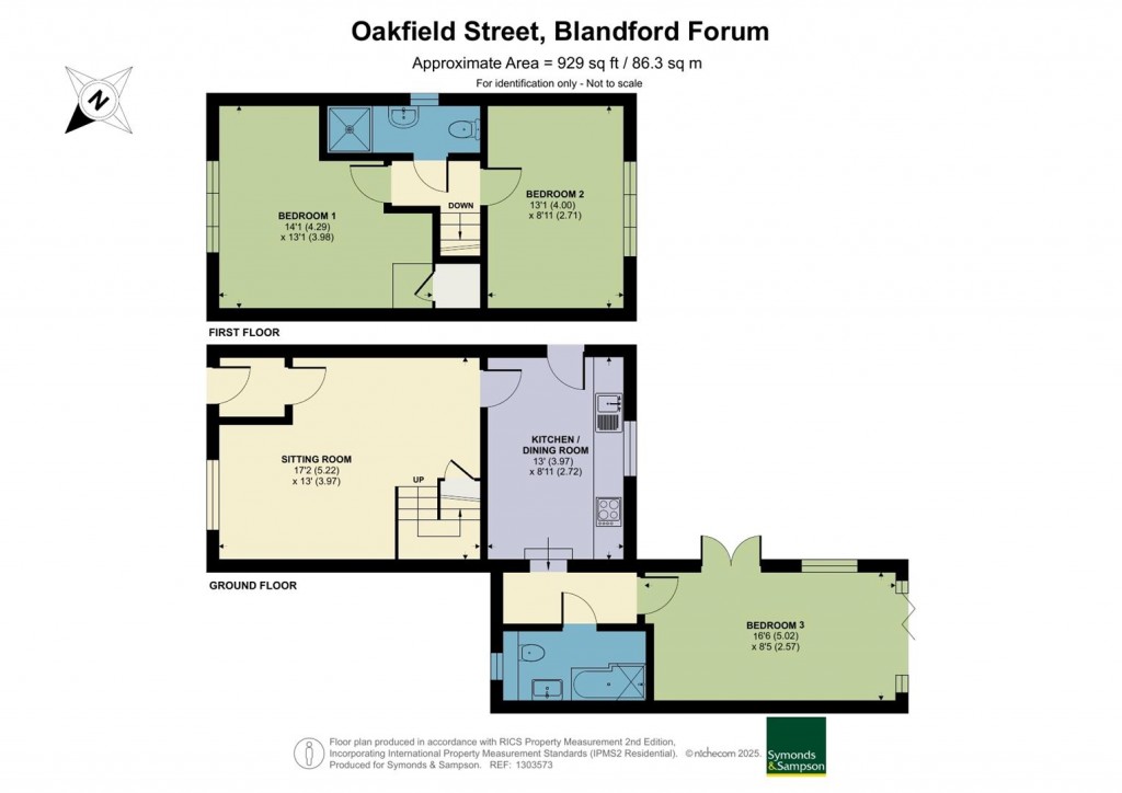 Floorplans For Oakfield Street, Blandford Forum