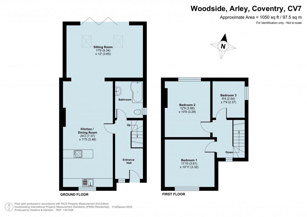 Floorplans For Woodside, Arley, Warwickshire, CV7