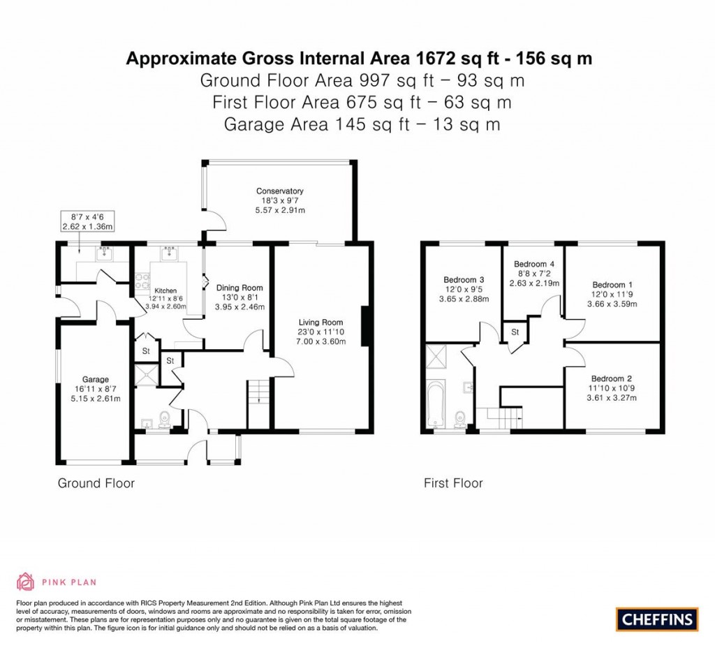 Floorplans For Rampton Road, Cottenham