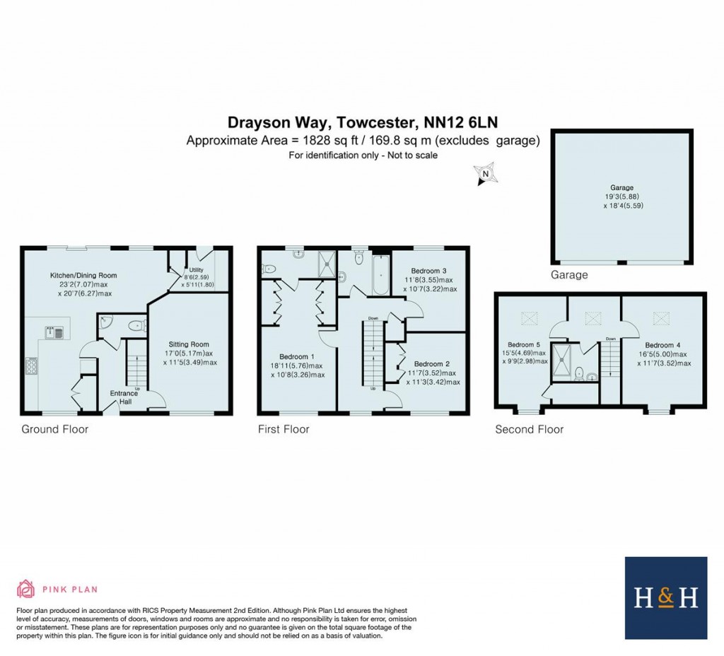 Floorplans For Drayson Way, Towcester, NN12