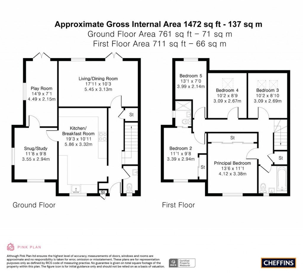 Floorplans For Tiptree Close, Cambridge