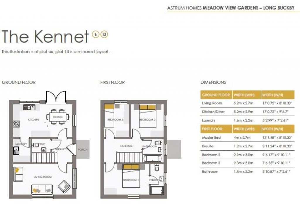 Floorplans For Meadow View Gardens, Long Buckby, NN11