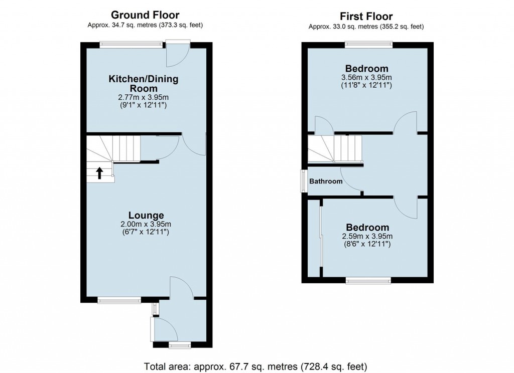 Floorplans For Beaumont Drive, Cherry Lodge, Northampton