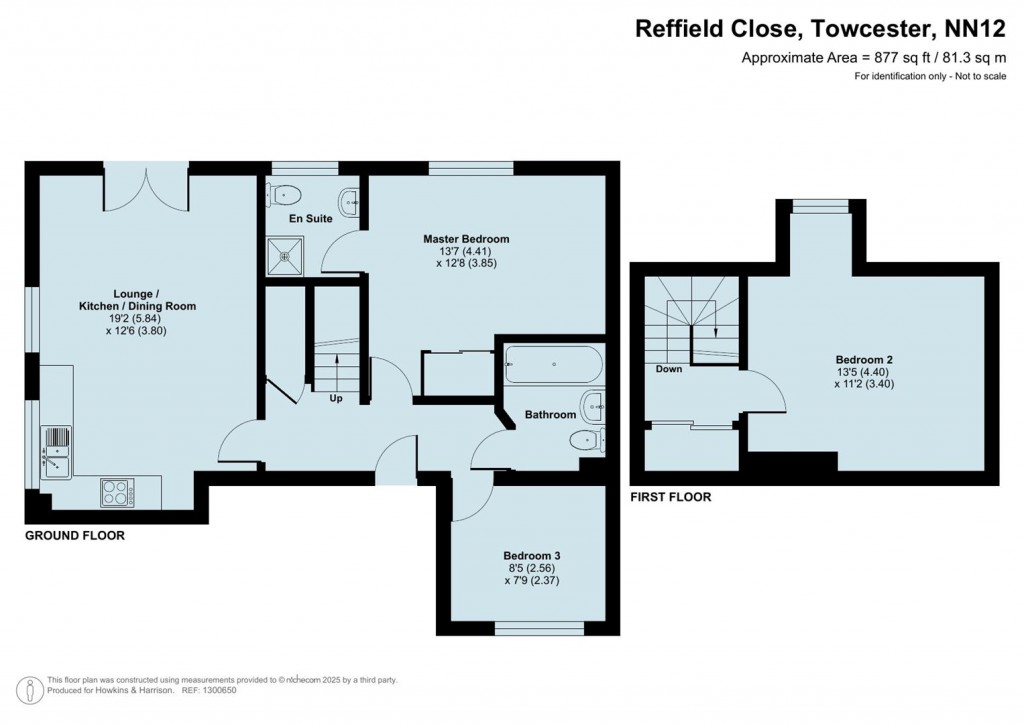 Floorplans For Reffield Close, Towcester, NN12