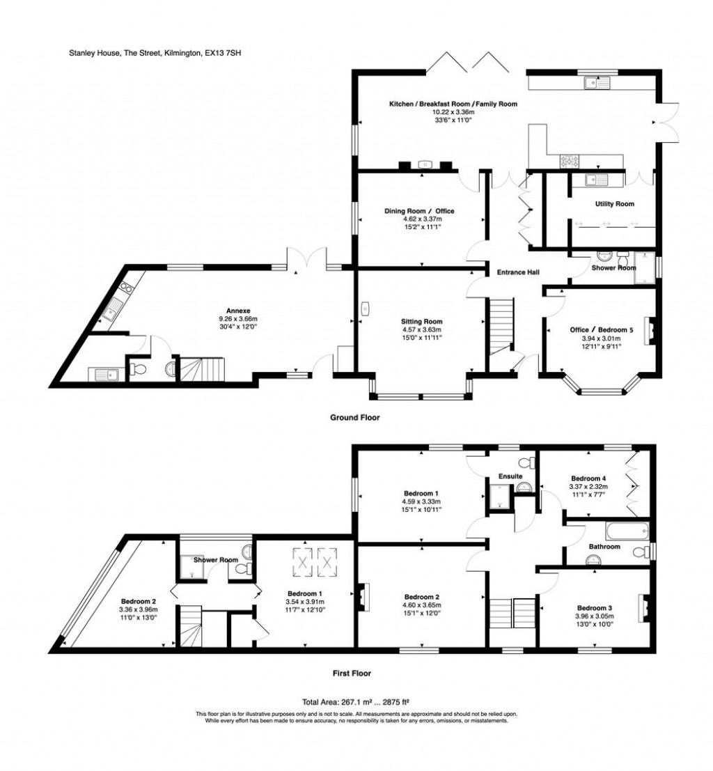 Floorplans For The Street, Kilmington, Axminster