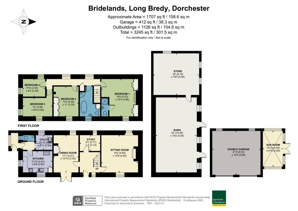 Floorplans For Long Bredy, Dorchester