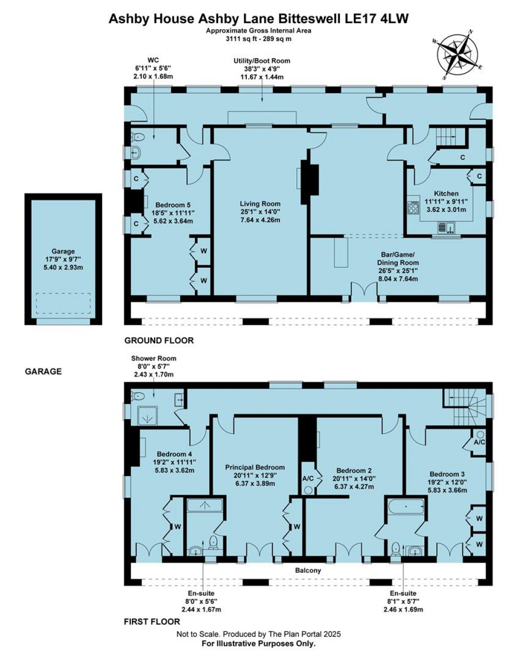 Floorplans For Ashby Lane, Bitteswell, Lutterworth, LE17