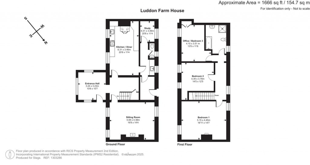 Floorplans For Boasley, Thorndon Cross, Okehampton