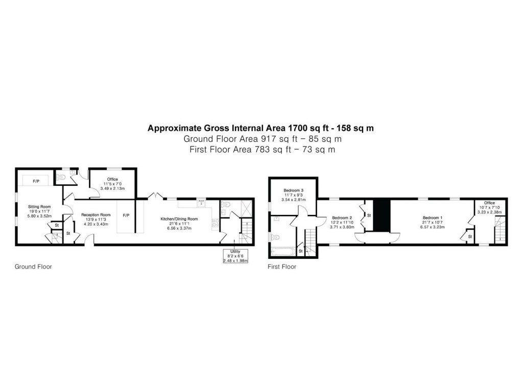 Floorplans For Heydon Lane, Elmdon, Saffron Walden