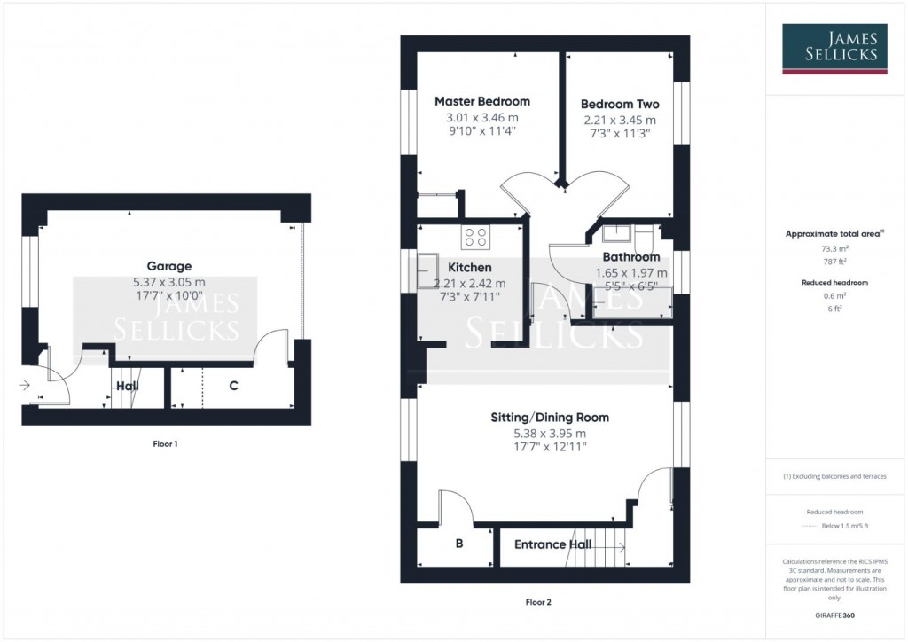 Floorplans For 2 bedroom FREEHOLD apartment WITH GARAGE - Shipton Road, Hamilton, Leicester