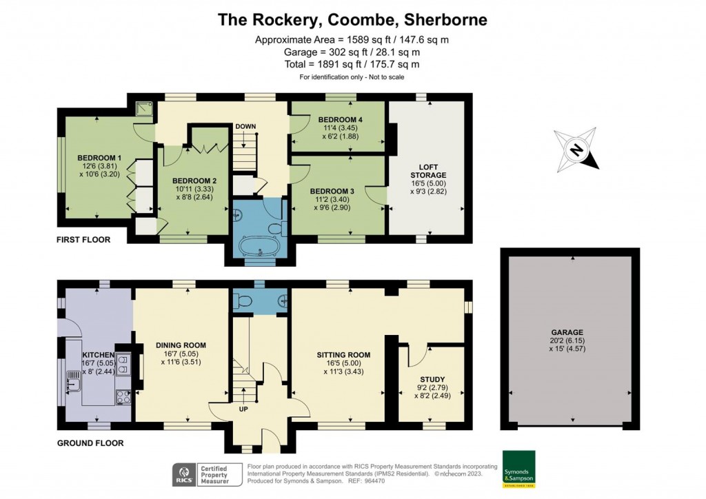 Floorplans For Coombe, Sherborne, Dorset