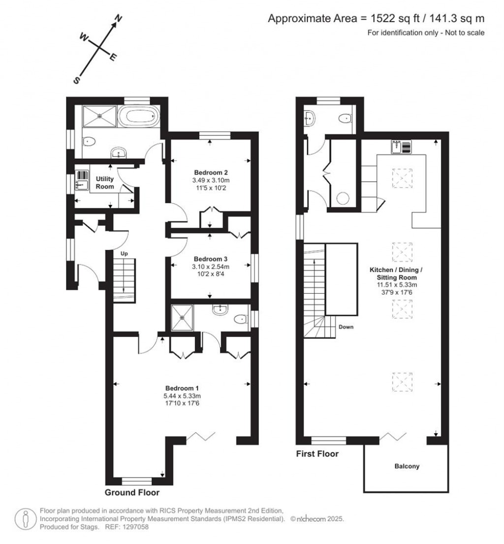 Floorplans For The Saltings, Lelant, St. Ives